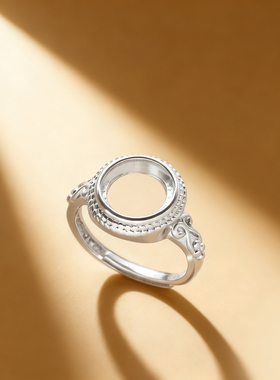 戒指空托铜镶嵌翡翠玉石松石戒托