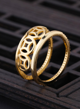 S925纯银戒指空托镀金戒戒指