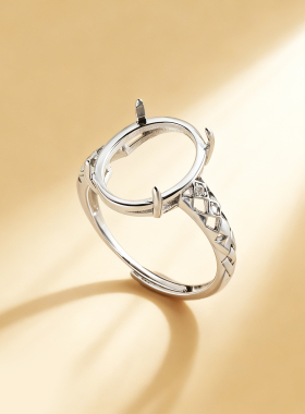 diy戒指空托铜镶嵌绿松石戒托