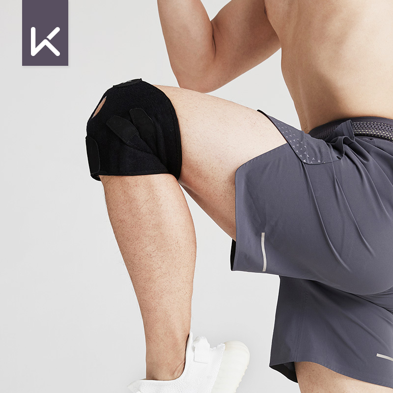 Keep加强开放式护膝一只装透气篮球健身半月板缓冲可调节运动膝盖 - 图0
