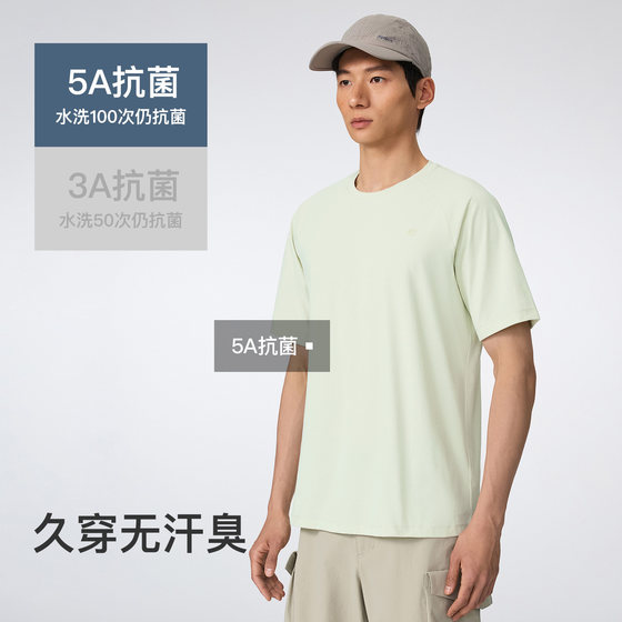 Keep anti-sweat stain cool sun protection printed short-sleeved T-shirt