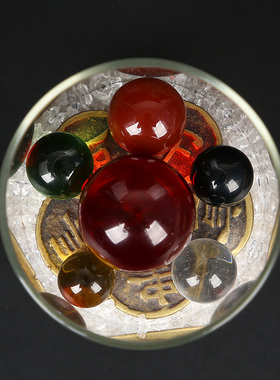 五行净晦瓶摆件金木水火土补五行水晶球瓶子吉祥物客厅办公室摆设