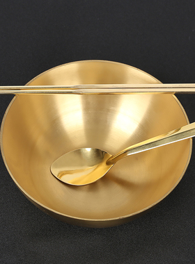 摆件聚财铜筷子金饭碗