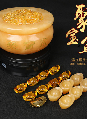 聚宝盆转动招财客厅玄关礼品摆件