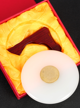 鼎风阁2026马年吉祥物属马福马添吉摆件招财汉白玉平安扣客厅装饰