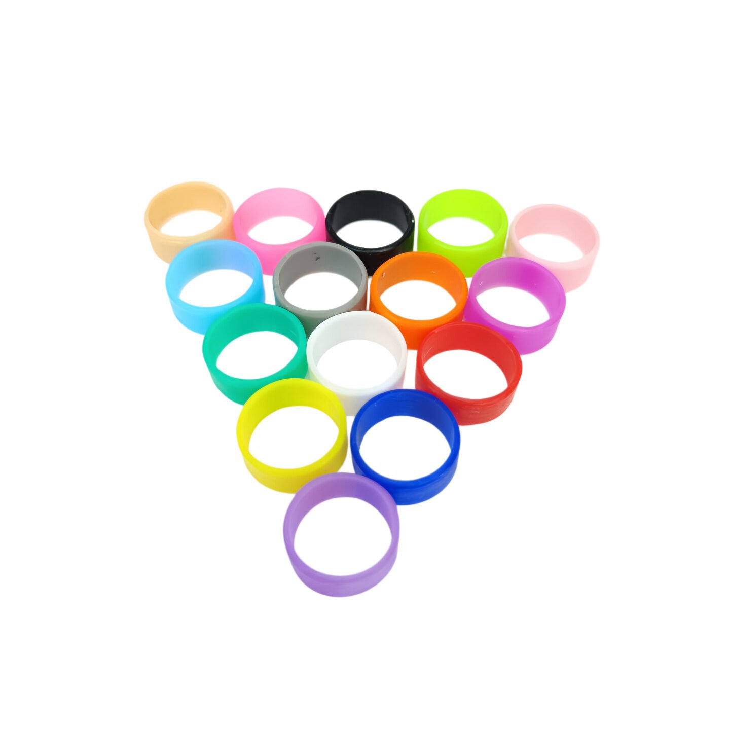 Colored silicone rings are available in multiple colors, fashionable and versatile, ring jewelry, inner diameter 12mm, width 6mm, elastic and environmentally friendly