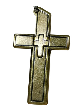 创意十字架防身合金项链吊坠复古青铜男女情侣袖珍小刀自由鹰哪吒