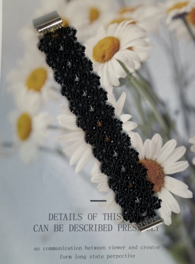 黑色蕾丝感串珠手链成品手链闺蜜礼物送礼佳品