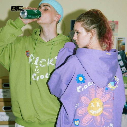 Rickyisclownjoke Ric Clown Graffiti разорвать смайлик -свитер мужской пара одежда для капля