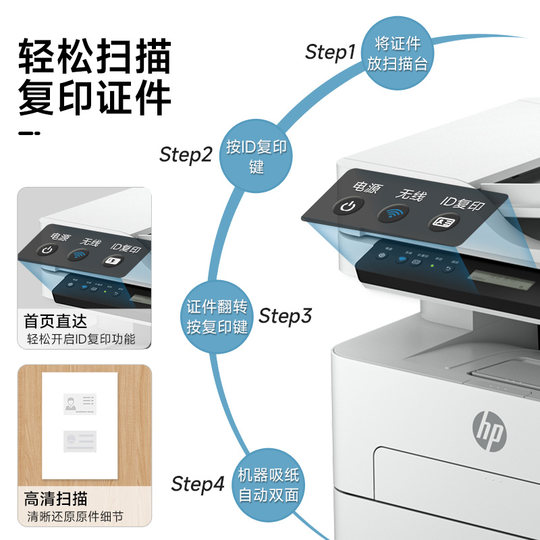 Беспроводное черно-белое лазерное устройство HP для домашнего офиса «все в одном»