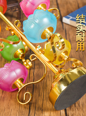 七星琉璃拜神莲花佛前供灯烛台