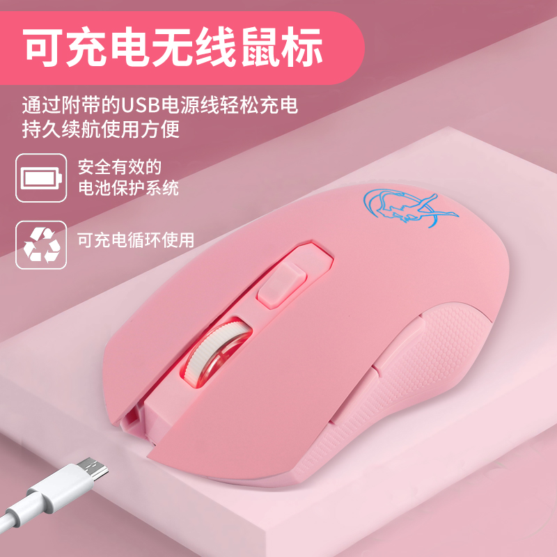 Cartoon beautiful girl mouse USB wired computer mouse