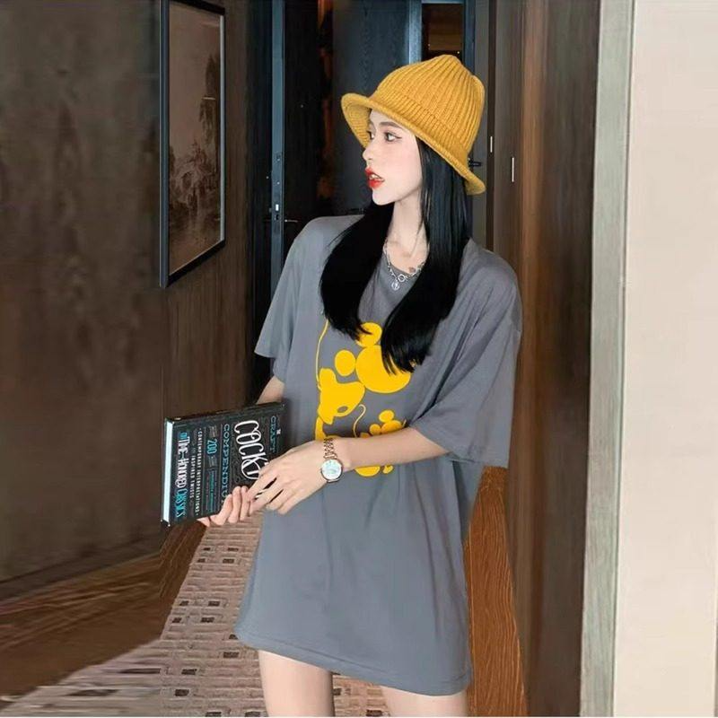 200斤大码灰色短袖t恤女夏季新款宽松中长款遮屁股下装消失体恤,淘宝优惠券,粉丝福利购,淘宝优惠卷