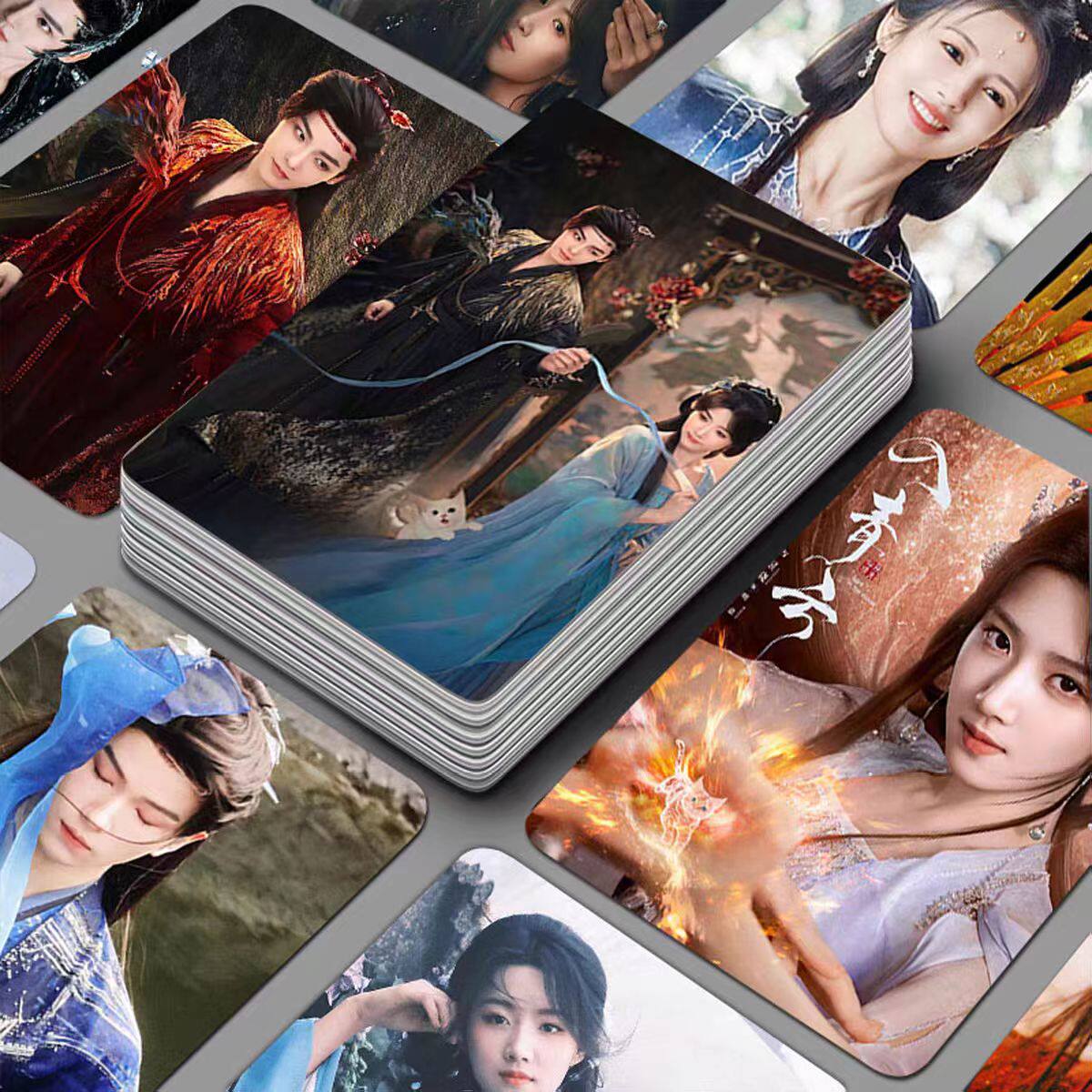 入青云电视剧小卡明星周边55张盒装亮面三寸LOMO卡高清不重复精美 - 图1