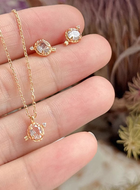 X11项链丘比特之箭项链女甜酷时尚锁骨链粉色锆石百搭颈链潮