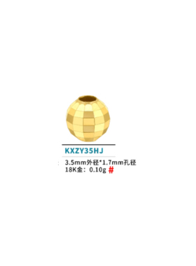 雅缤18K金不掉色转运珠