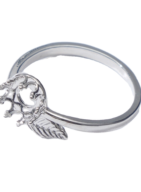 雅缤女黄铜简约空托戒指