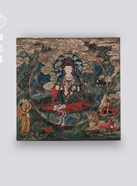 梅花落普贤文殊漆画法海寺壁画
