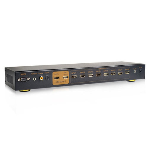 eKL-812H HDMI八进二出切换器 带声音分离 遥控支持4K*2K 分配器 - 图1