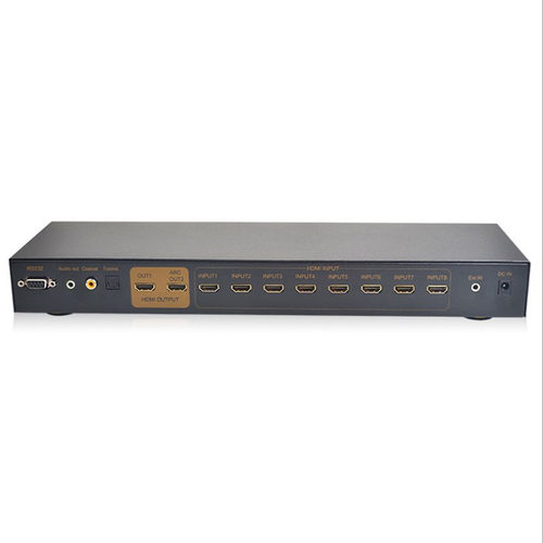 eKL-812H HDMI八进二出切换器 带声音分离 遥控支持4K*2K 分配器 - 图2
