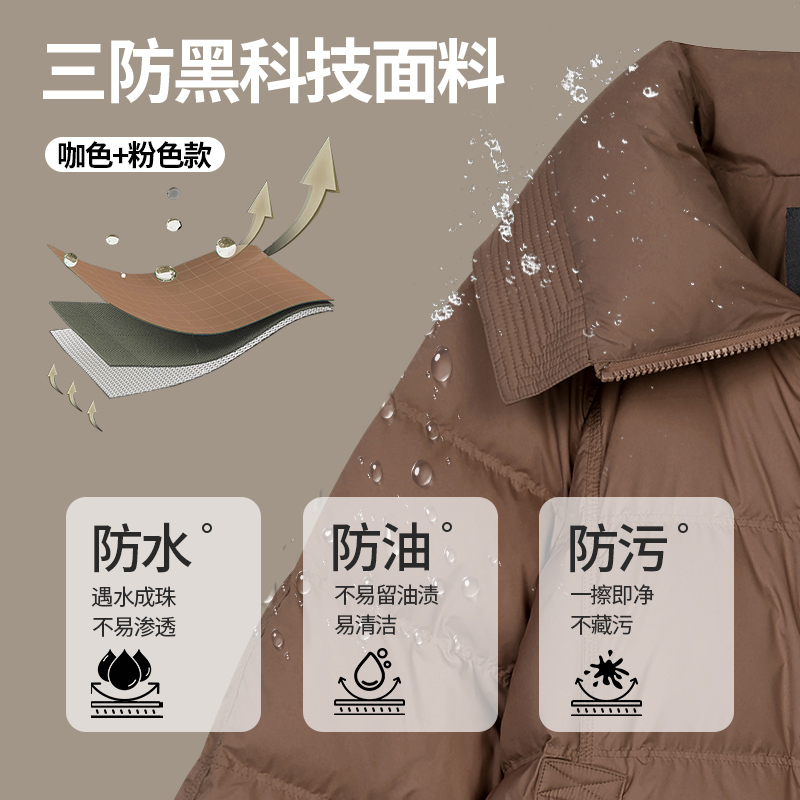 妖精的口袋【三防】大翻领长款羽绒服女2025年冬季新款保暖厚外套