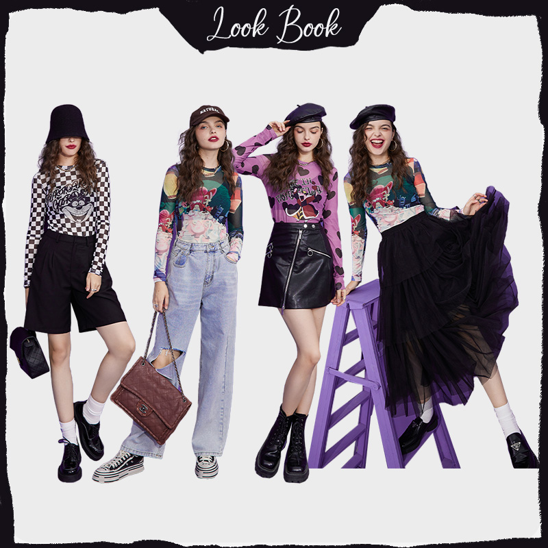 【爱丽丝联名款】妖精的口袋打底衫 妖精的口袋蕾丝衫/雪纺衫