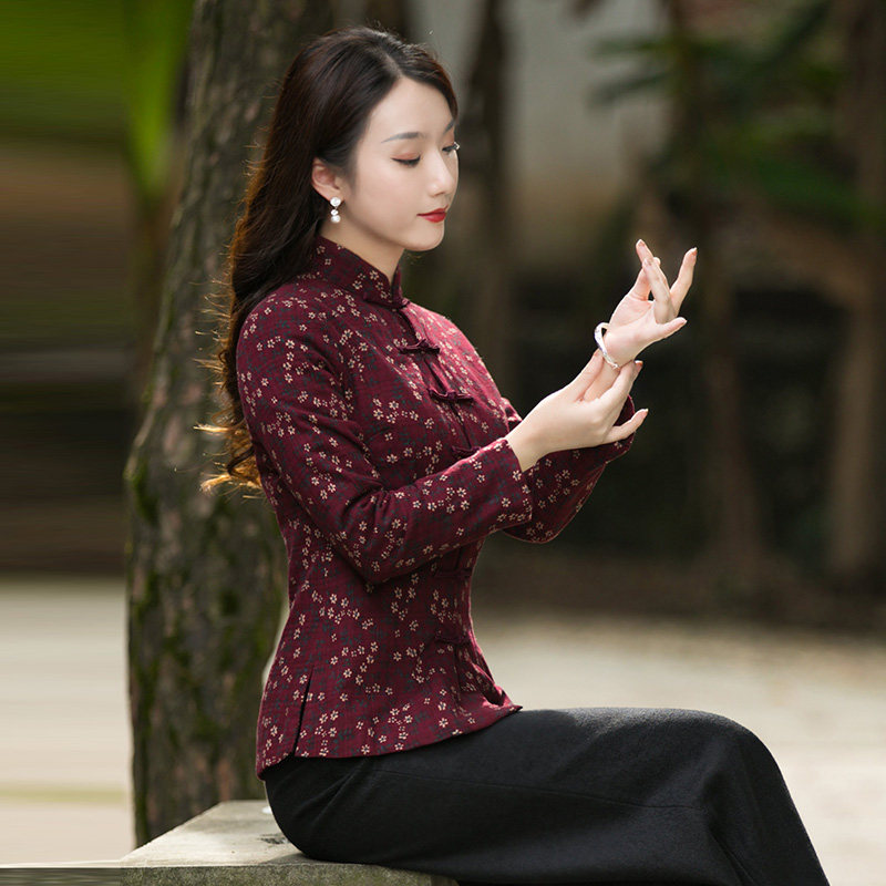 筠雅唐装女装中国风冬棉袄女小棉服 筠雅上衣