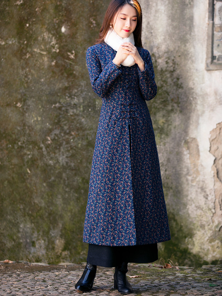 冬天穿的唐装女冬装加厚中国风旗袍 筠雅旗袍