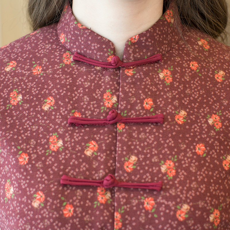 筠雅冬季唐装女装中国风旗袍式上衣 筠雅上衣