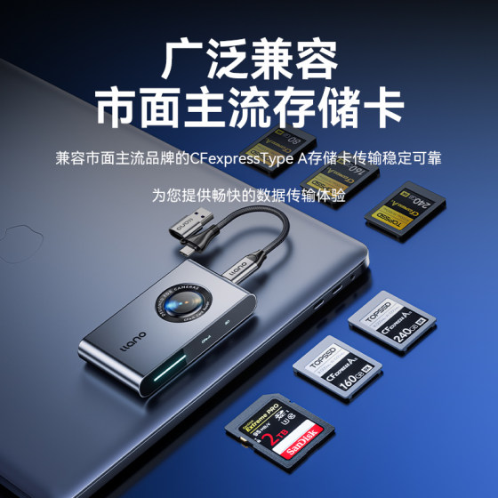 Green Giant CFA/SD high-speed card reader reads dual cards at the same time