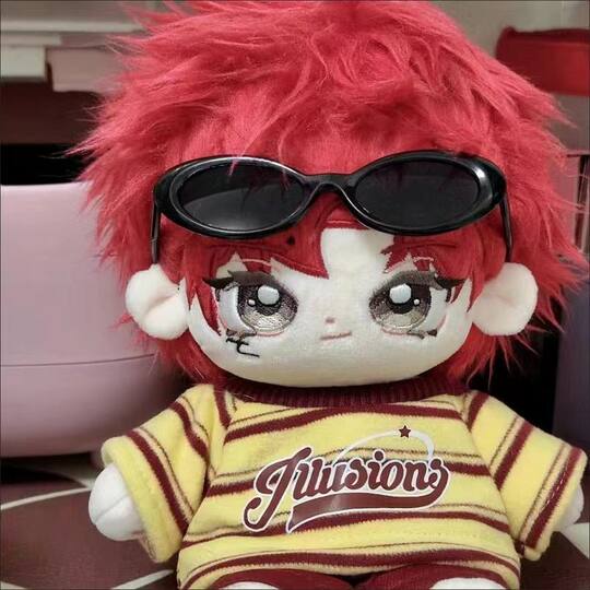 Self-deprecating bear new baby uses 20cm cotton doll cat-eye sunglasses for pets to take photos and act handsome and cute doll accessories