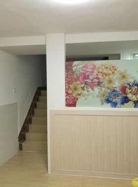 牡丹花开富贵吊顶装饰玻璃贴膜