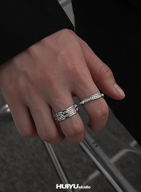 男钛钢时尚满钻戒指买三送一