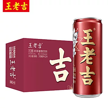 【王老吉】0蔗糖0脂肪无糖凉茶310ml*24罐