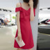 Váy hè nữ châu Âu 2019 mới hàng châu Âu thời trang váy quây gợi cảm nữ thần váy chữ Van - Váy eo cao váy hở eo Váy eo cao