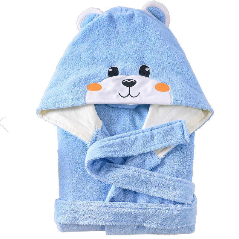 a类纯棉毛巾料男女童吸水速干浴袍 英夫仕睡袍/浴袍