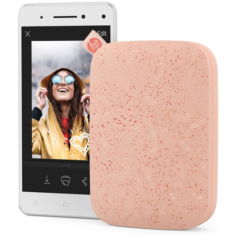 HP/惠普 Sprocket 手机照片打印机 自拍伴侣 蓝牙 便携式 桃红色