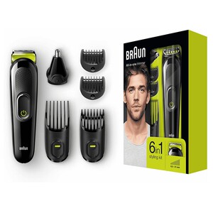 Braun/博朗 MGK3021男士胡须修剪器 理发器 4附件可水洗 鼻毛修剪