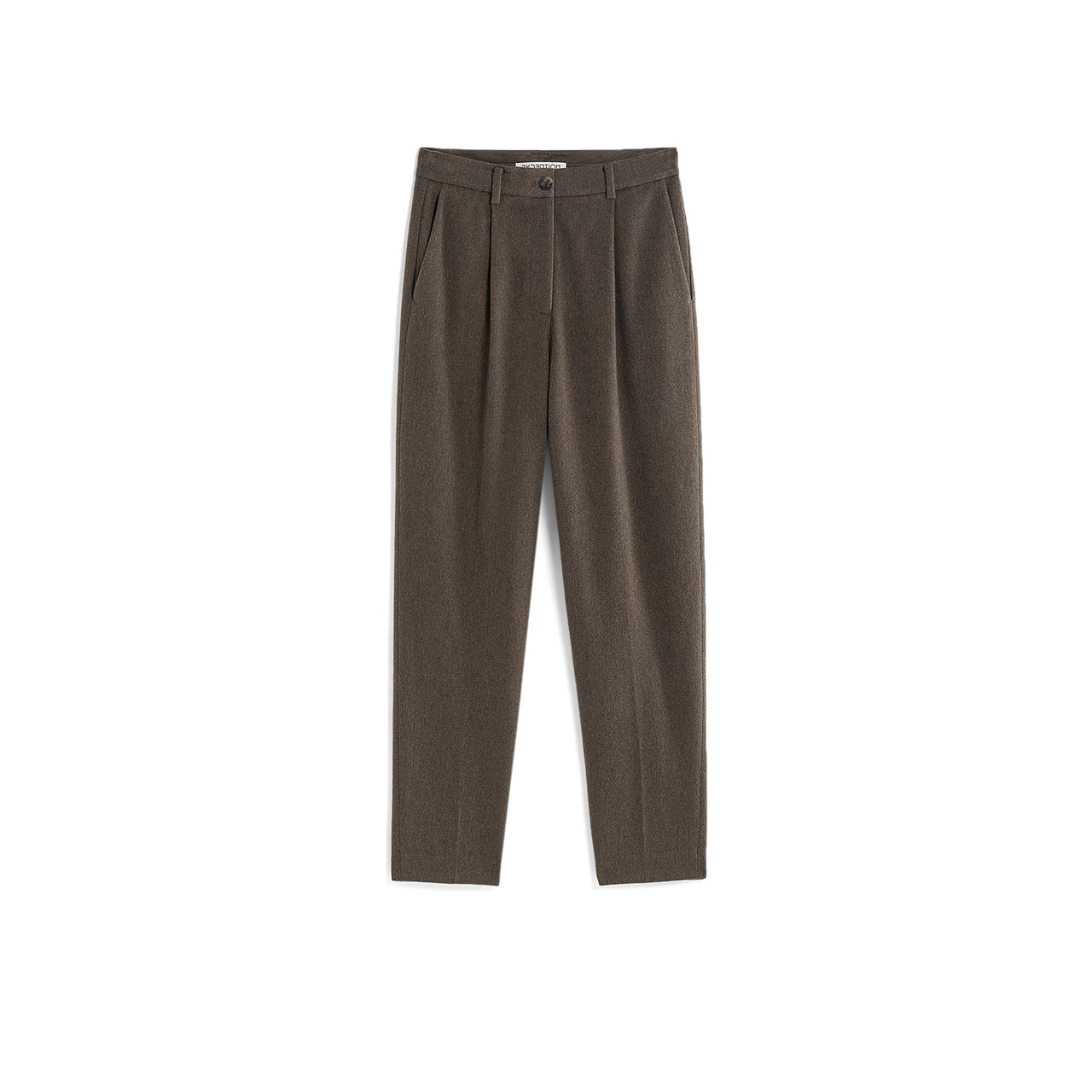 EXCEPTION例外女装春秋款骆驼绒修身显瘦锥型九分休闲裤,淘宝优惠券,粉丝福利购,淘宝优惠卷