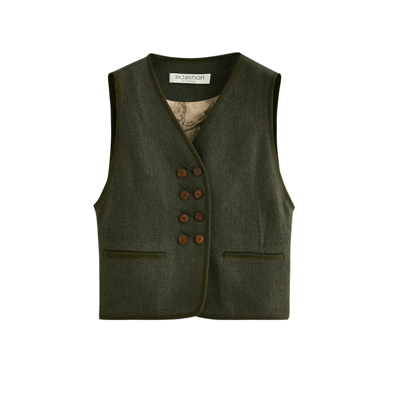 EXCEPTION例外春秋款简约气质双面穿毛呢马甲外套女设计感,淘宝优惠券,粉丝福利购,淘宝优惠卷