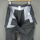 Made in Japan, loose gray profile flared cropped trousers, wool casual wide-leg solid color men's trousers, large size W99