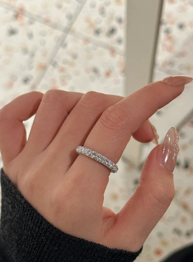 未晚女纯银中古法式甜甜圈戒指