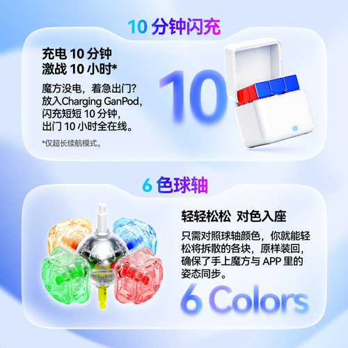GAN i4智能魔方三阶磁悬浮闪充磁力电子比赛专用益智玩具儿童对战 - 图2