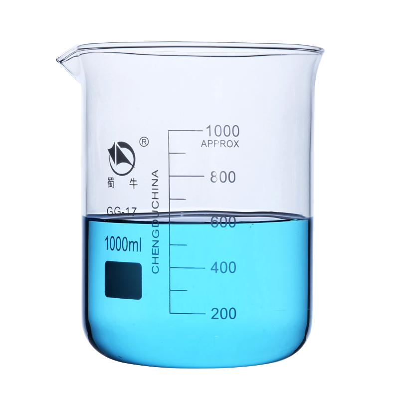 蜀牛低型玻璃烧杯实验室用化学耗材带刻度加厚透明杯规格齐全 - 图3