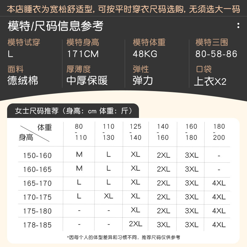 轩靓2026新款睡衣女秋冬季冬款保暖德绒棉长袖家居服冬天薄绒套装,淘宝优惠券,粉丝福利购,淘宝优惠卷