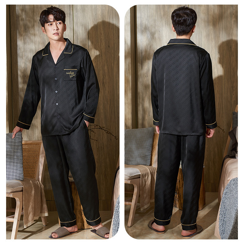 2022新款男春秋季冰丝长袖仿真睡衣 轩靓睡衣/家居服套装