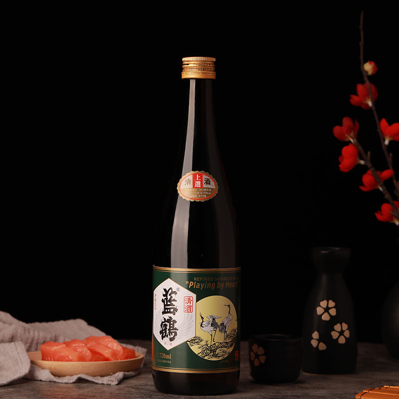 蓝鹤日式清酒瓶装720ml日式低度清酒烧酒洋酒酿造米酒日料酒