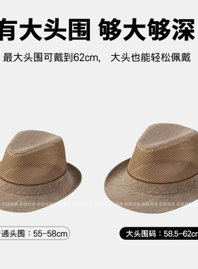 透气遮阳加大码帽子夏季防晒礼帽