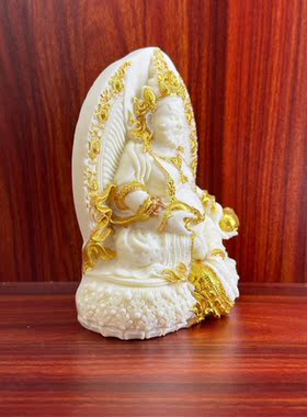 象牙果黄财神佛像摆件