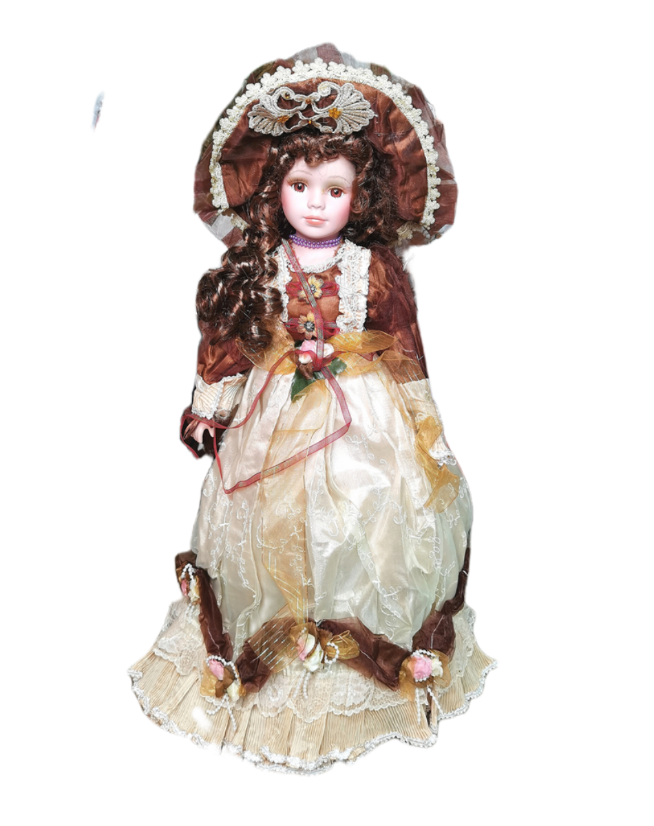 老款绝版欧美外贸出口55厘米维多利亚风陶瓷娃娃礼品客厅装饰摆件-图3